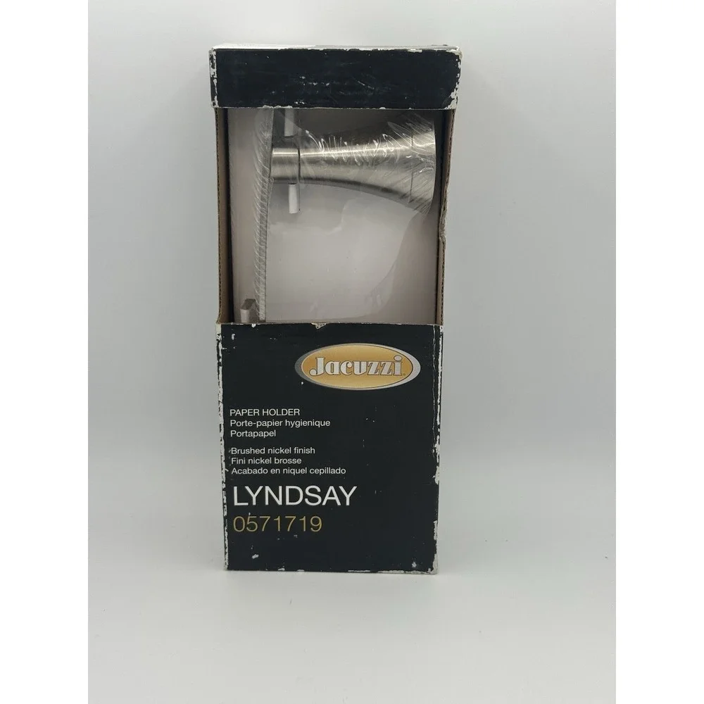 Jacuzzi Lyndsay Toilet Paper Holder Brushed Nickel‎ Finish 0571719 *NEW*